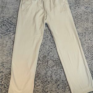 Zara Men's Cream Drawstring Joggers